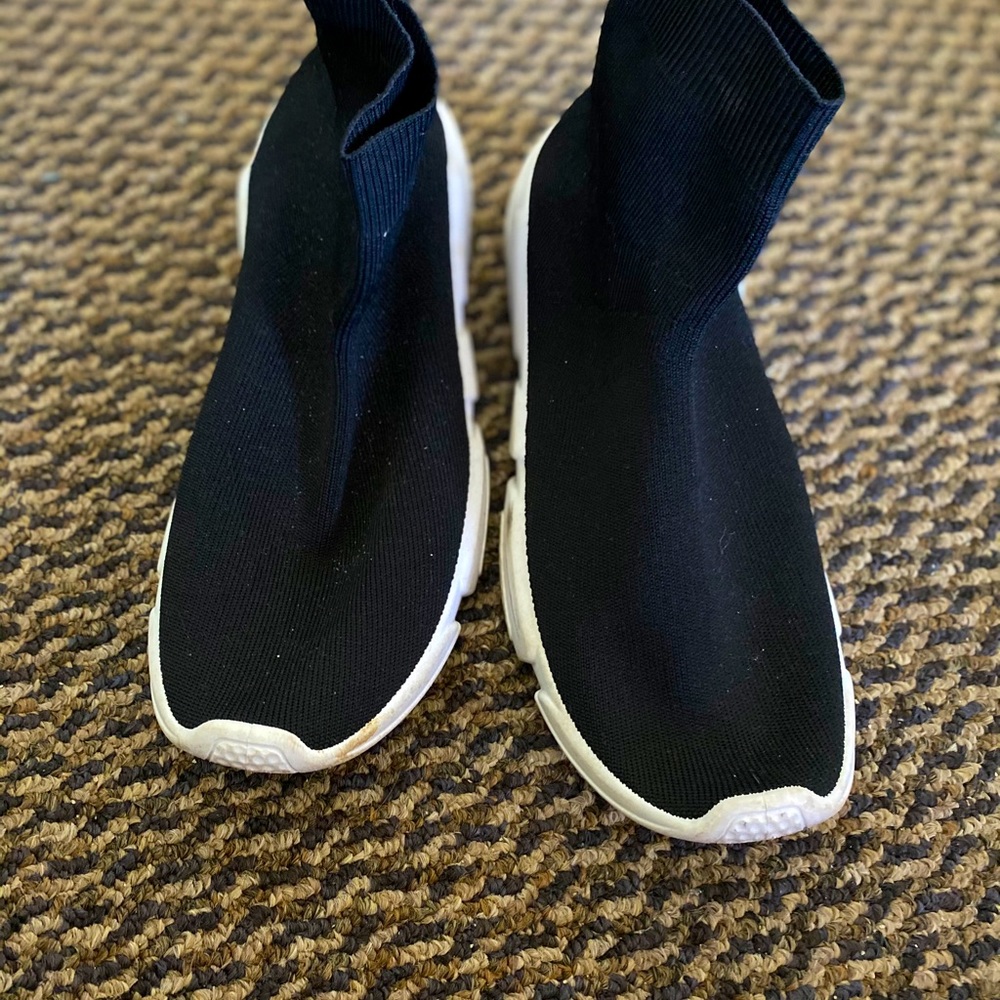 Sock-styled high top sneaker